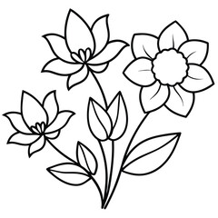 Obraz premium Flower Coloring Page