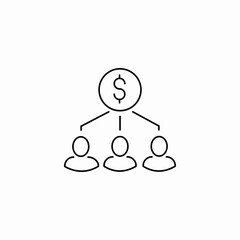 money distribution people icon sign vector