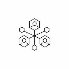 network people connection icon sign vector