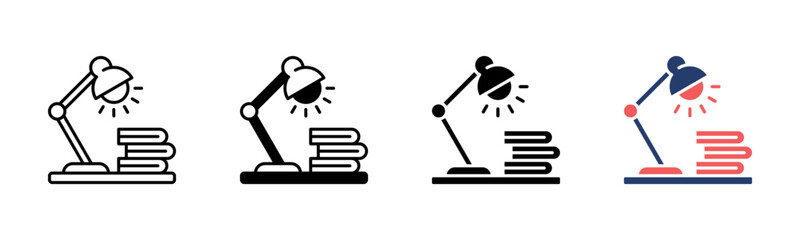 Desk Lamp icon sheet multiple style collection