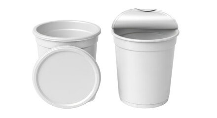 Isolated Plastic Container Set, Food Storage