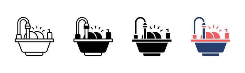 Sink icon sheet multiple style collection
