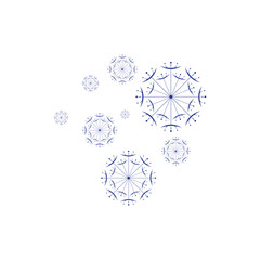Dandelion flower logo and symbol template vector design