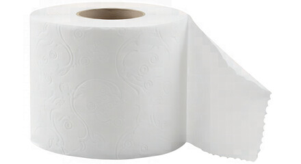 Rolled Toilet Paper with Intricate Design