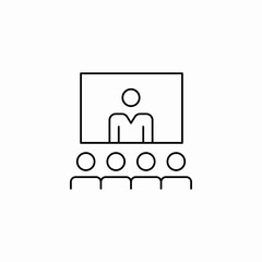 presentation audience speaker icon sign vector