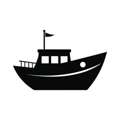 fishing boat vector illustration