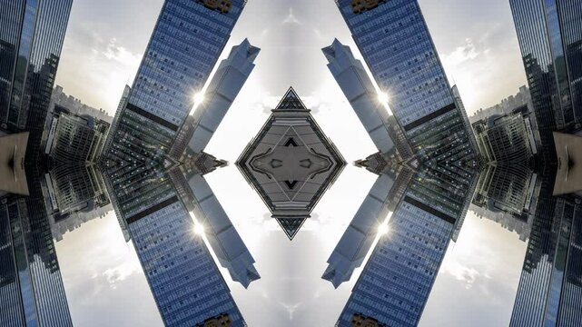 Chongqing city skyline tiny planet