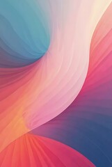 Swirling pastel waves of pink blue and orange abstract background