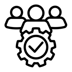 Customer Relationship Management Platform from the Business Automation icon collection (Outline style)