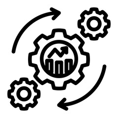 Smart Process Synchronization from the Business Automation icon collection (Outline style)