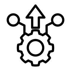 Workflow Efficiency Monitor from the Business Automation icon collection (Outline style)