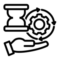 System Latency Monitor from the Business Automation icon collection (Outline style)