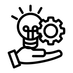 Innovative Problem Solver from the Business Automation icon collection (Outline style)