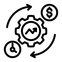 Time Optimization Gauge from the Business Automation icon collection (Outline style)