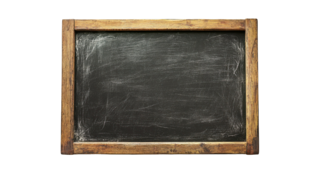 School blackboard with empty space for text on white background
