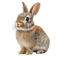Obraz premium High resolution rabbit PNG isolated on transparent background.
