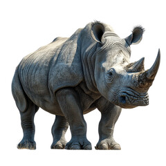 Fototapeta premium High resolution rhinoceros isolated on transparent background.