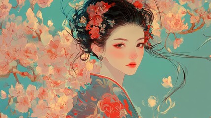 A women in chinese style