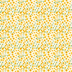 Floral seamless pattern in boho style. Hand drawn design elements.