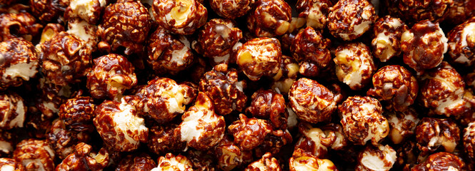 Homemade Chocolate Caramel Popcorn Ready to Eat