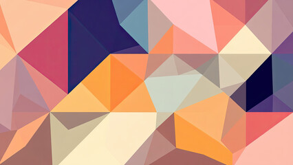 Obraz premium Abstract geometric pattern features a beautiful arrangement of colorful triangles creating a visually appealing low poly mosaic background perfect for digital art.