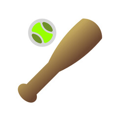 baseball equipment flat icon