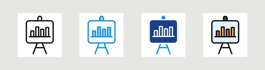 Chart Icon Collection Set Multiple Style