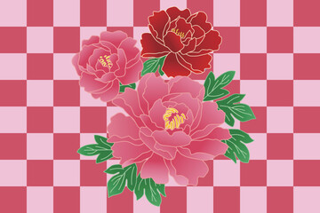 牡丹の花のイラスト © racoo