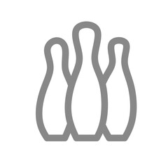 bowling pins flat icon