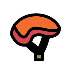 cycling helmet flat icon