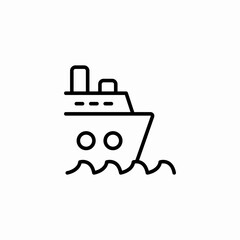 Obraz premium cruise ship ocean icon sign vector