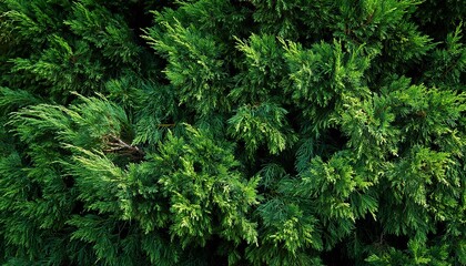 Fototapeta premium juniper green lush foliage texture background image