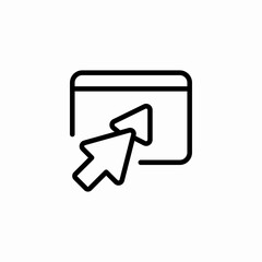 cursor window interaction icon sign vector