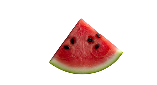 Watermelon slice on transparent background