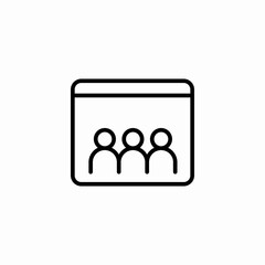 online meeting  icon sign vector