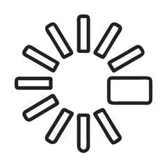 Obraz premium A simple, artistic loading spinner, featuring minimalist design and clean lines in black and white.