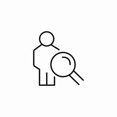 person search magnifying icon sign vector