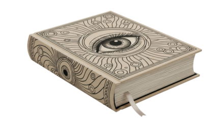 Isolated Book with Eye Design
