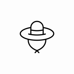 sun hat fashion icon sign vector