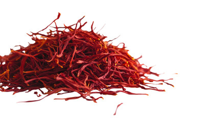 Naklejka premium Saffron Threads - A delicate arrangement of saffron threads on transparent background