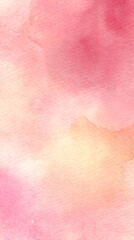 Soft watercolor wash, pink and peach tones