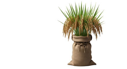 Isolated Rice Grain Sack