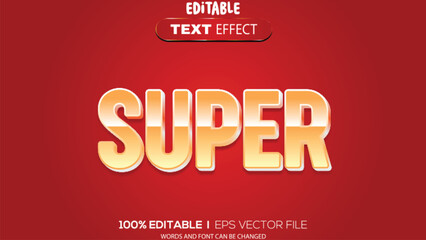 3d text effect super fried theme