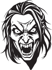 Fototapeta premium Angry Scary Zombie Woman