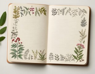 Notebook-style decorative school frame with spiral binding and doodle border. for educational designs