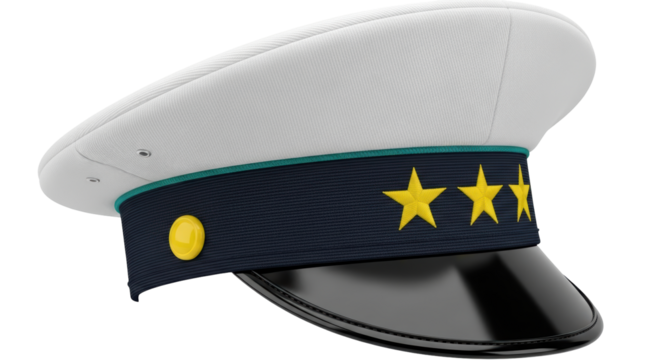 Isolated Officer Hat