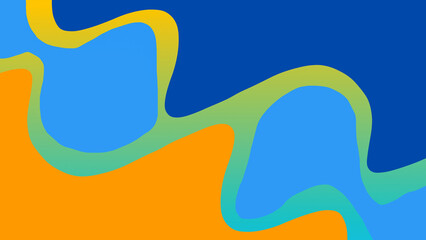 Abstract seamless pattern illustration design with vibrant blue and orange background. modern minimal design perfect for wallpaper, creative projects, presentations, and visual branding.