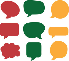 Set of Speech Bubbles Vector Illustration