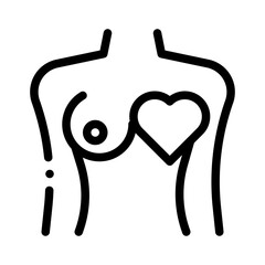 breast cancer survivor line icon