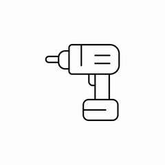 cordless power drill icon sign vector